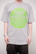Image of Trainspotters "Dirty North Rewind & Kap" Grey / Green T-Shirt + Free Stickers!