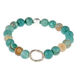 Image of Karma Circle & Agate Bead Bracelet