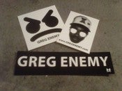 Image of Greg Enemy Stickers (3 pack)