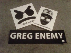 Image of Greg Enemy Stickers (3 pack)