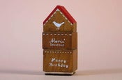Image of Wooden house rubber stamp set