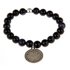 Image of Moroccan Coin & Goldstone Bead Bracelet