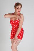 Image of 'Gidget' Playsuit Red Polka Dot