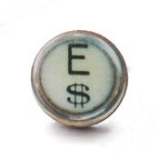 Image of Typewriter Key Ring Ivory