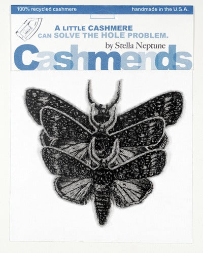 Image of Iron-on Cashmere Moths - Light Grey