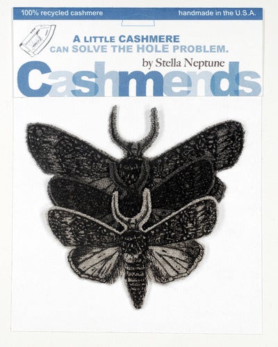 Image of Iron-on Cashmere Moths - Triple Grey