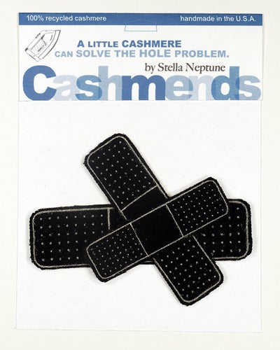 Image of Iron-on Cashmere Band-Aid - Black
