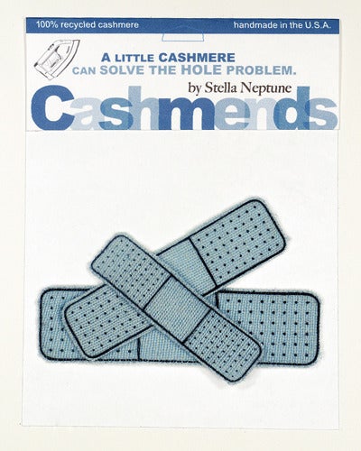 Image of Iron-on Cashmere Band-Aid - Light Blue