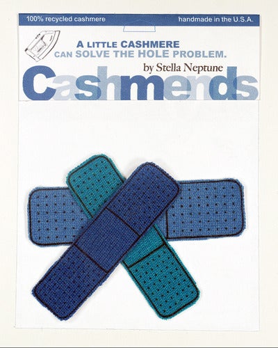 Image of Iron-on Cashmere Band-Aid - Triple Blue