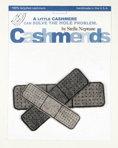 Image of Iron-on Cashmere Band-Aid - Triple Grey