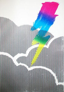 Lightning - screenprint Image of Lightning - screenprint