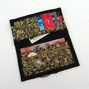 Image of Fabric Wallet - Black Denim and Liberty Of London Willow