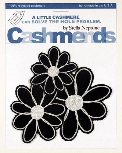 Image of Iron-on Cashmere Flower - Black