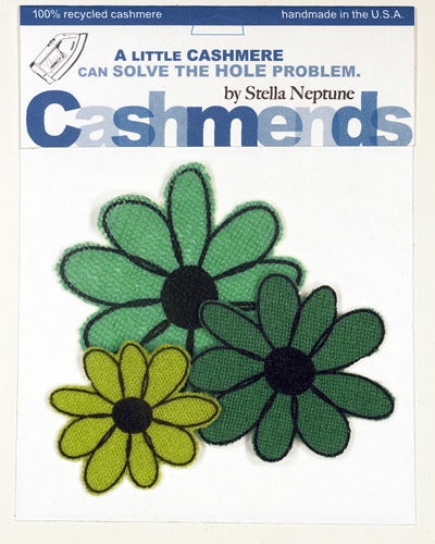 Image of Iron-on Cashmere Flower - Triple Green