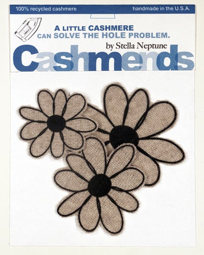 Image of Iron-on Cashmere Flower - Oatmeal