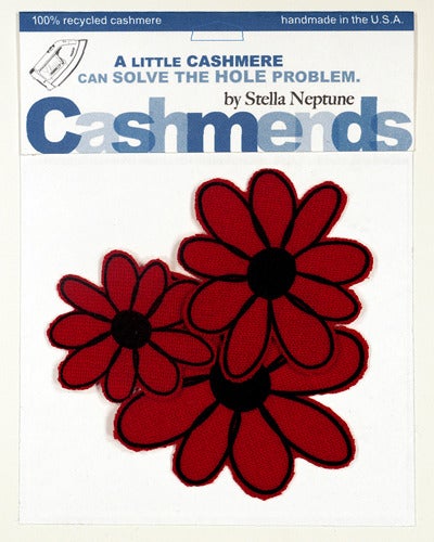 Image of Iron-on Cashmere Flower - Brick Red