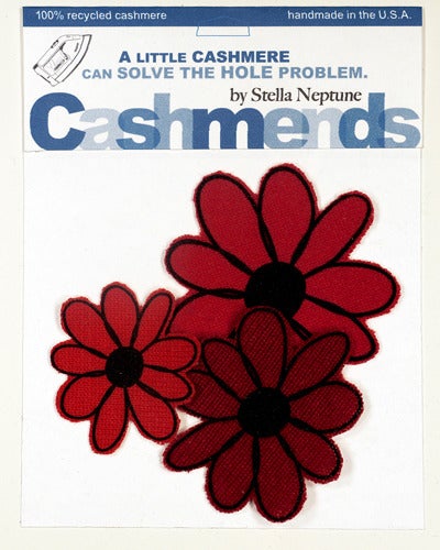 Image of Iron-on Cashmere Flower - Triple Red