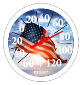 Image of 13.25" Dial Thermometer with American Flag