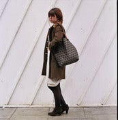 Image of Tote Bag w. Leather Straps.
