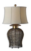 Image of Gold Leaf Metal Woven Lamp