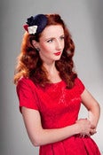 Image of Small Red, White and Blue Cocktail Hat