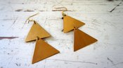 Image of gold triangle earrings