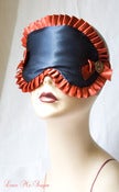 Image of "Oceane" sleep mask nautical inspired in navy blue satin