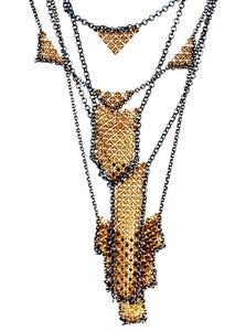 Image of Heavy Layered Mesh Necklace Mix