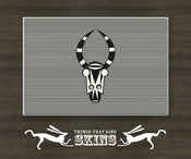 Image of Laptop Skins - African Ox-head Mask (black/ivory)
