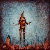 Image of "Drip RobotC 1 Blue" <br> Sizes: 4x4", 6x6", 8x8", 12x12"