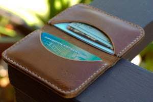 Image of Chromexcel Leather 2 pocket cardholder wallet