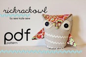 Image of rick rack owl pdf pattern