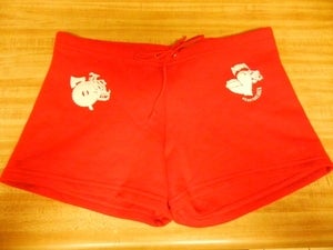 Image of SCUM RED HEART BREAKER BOOTY SHORTS (ACTUAL SHORTS NOT UNDERWEAR)
