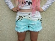 Image of 'Under the Sea' Distressed Shorts