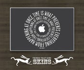 Image of Apple Laptop Skins - Einstein Time (black, grey, turquoise, red)