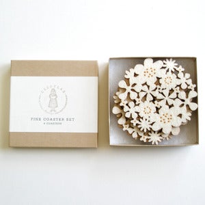 Image of Flower Coasters Ivory