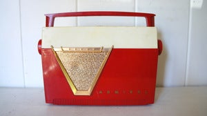 Image of vintage 1950's admiral rotoscope portable radio