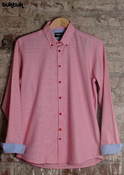 Image of Red Stripe Contrast Shirt