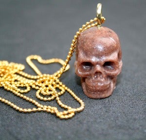 Image of Brown Sand Skull Necklace