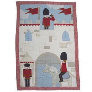 Image of Hand-stitched Patchwork Soldier Cot Quilt
