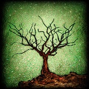 Image of Solo Tree Dormant 1 Green" <br> Sizes: 4x4", 6x6" & 8x8" 
