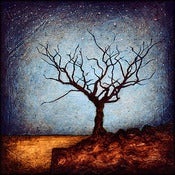 Image of "Horizon Tree Dormant 3 Blue" <br> Sizes: 4x4", 6x6", 8x8", 12x12"