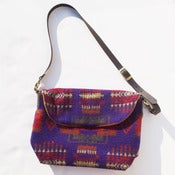 Image of Arrow Shoulder Bag<br>Purple Wooley <br><font color="red">JAN Special 30% SALE</font>