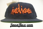 Image of VINTAGE CLEVELAND INDIANS GAME SCRIPT SNAPBACK