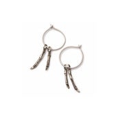 Image of silver small two branch hoop earrings (E0404Asil)
