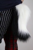 Image of 12 inch White & Black Tail