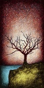 Image of "Horizon Tree Dormant 2 Red" <br> Size: 12x6" <br> 2nd photo shows size