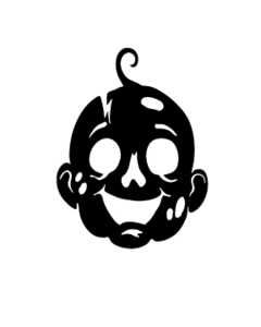 Image of Zombie Baby Head (Family Decal Set 2)