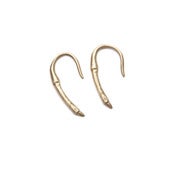 Image of 14k gold one piece branch hook earrings (E0314k)