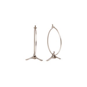 Image of 14k gold caudal vertebrae hoop earrings (E0114k)